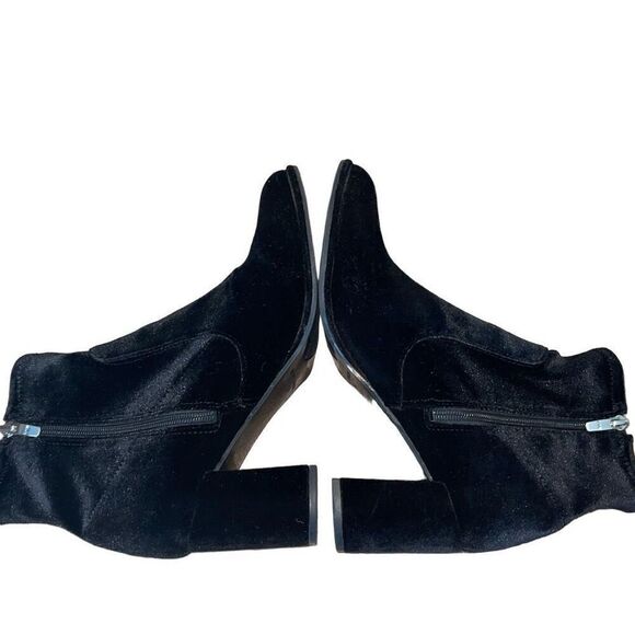 Marc Fisher Womens Lizzy Stretch Textile Velvet Block Heeled Boots Black Size 10 - Picture 5 of 11